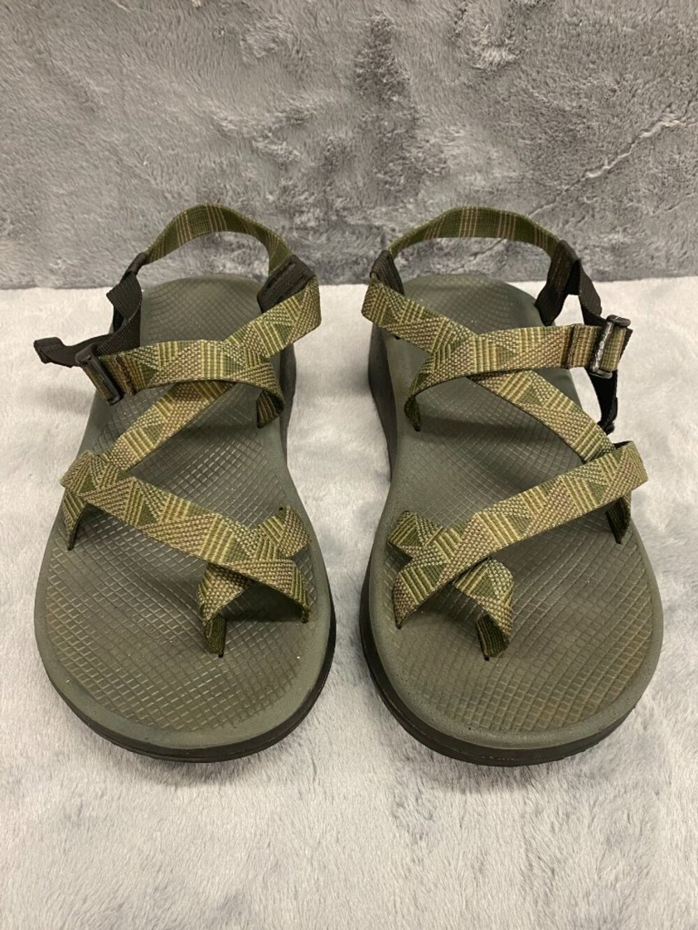 Chaco Zcloud 2 Strappy Outdoor Sandals Outdoor Beach Green Black Mens SIze 13